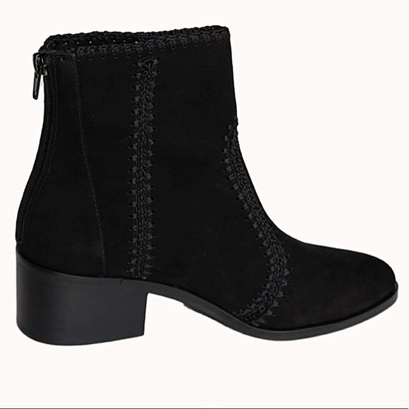 Chelsea & Violet Shoes Chelsea Violet Lucy Suede Block Heel Booties